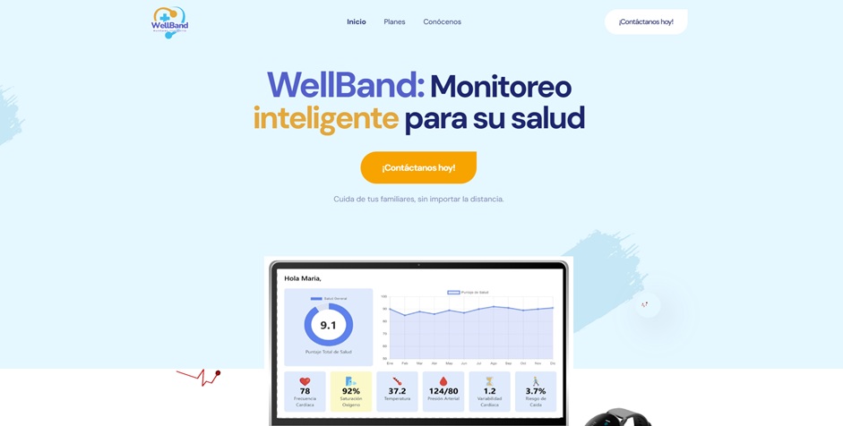 MyWellBand platform screenshot